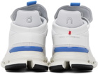On White & Blue Cloudnova Sneakers