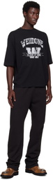 We11done Black Logo Wide Jogger Sweatpants