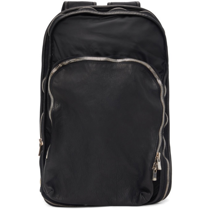 Photo: Guidi Black Leather Expandable Backpack