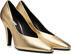 ALAÏA Gold Cone Heels