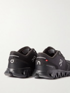 ON - Cloud X Rubber-Trimmed Mesh Running Sneakers - Black