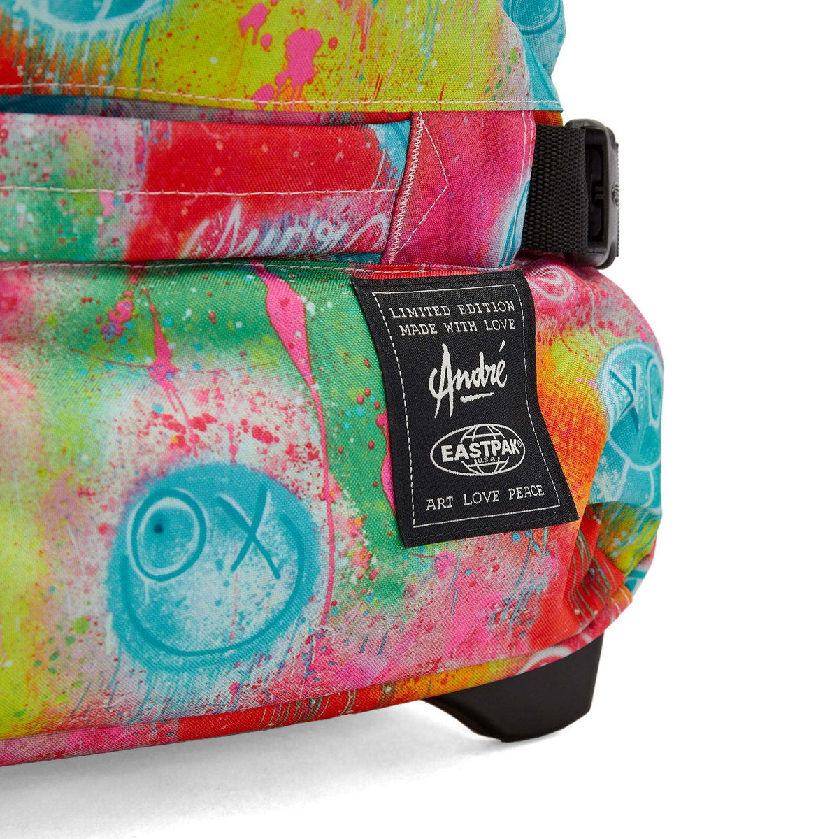Eastpak x André Saraiva Transit'r Medium Suitcase in Fluo Clouds 