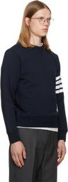 Thom Browne Navy Classic Loopback 4-Bar Sweatshirt