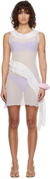 Gimaguas White Boa Minidress