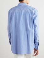 Nili Lotan - Cristobal Striped Cotton-Poplin Shirt - Blue