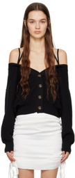 J KOO Black Strap Cardigan