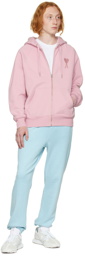 AMI Paris Pink Ami De Cœur Hoodie