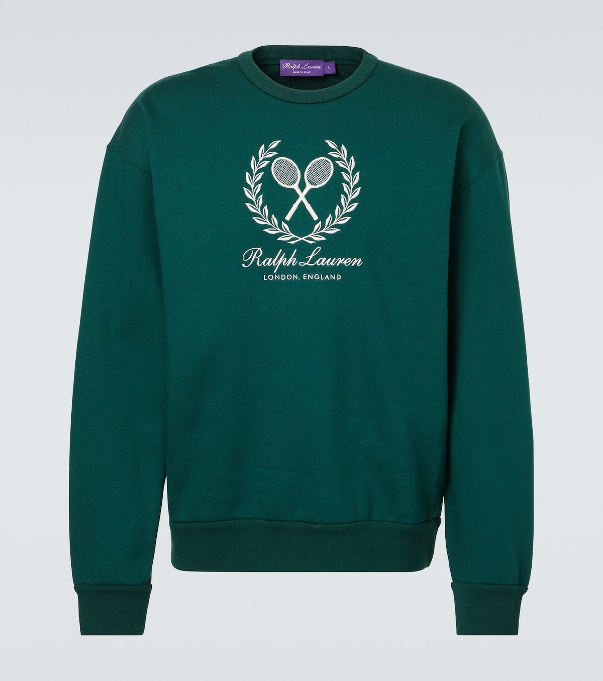 Ralph Lauren Purple Label Logo cotton and cashmere sweatshirt