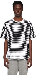 nanamica Black & White Striped T-Shirt