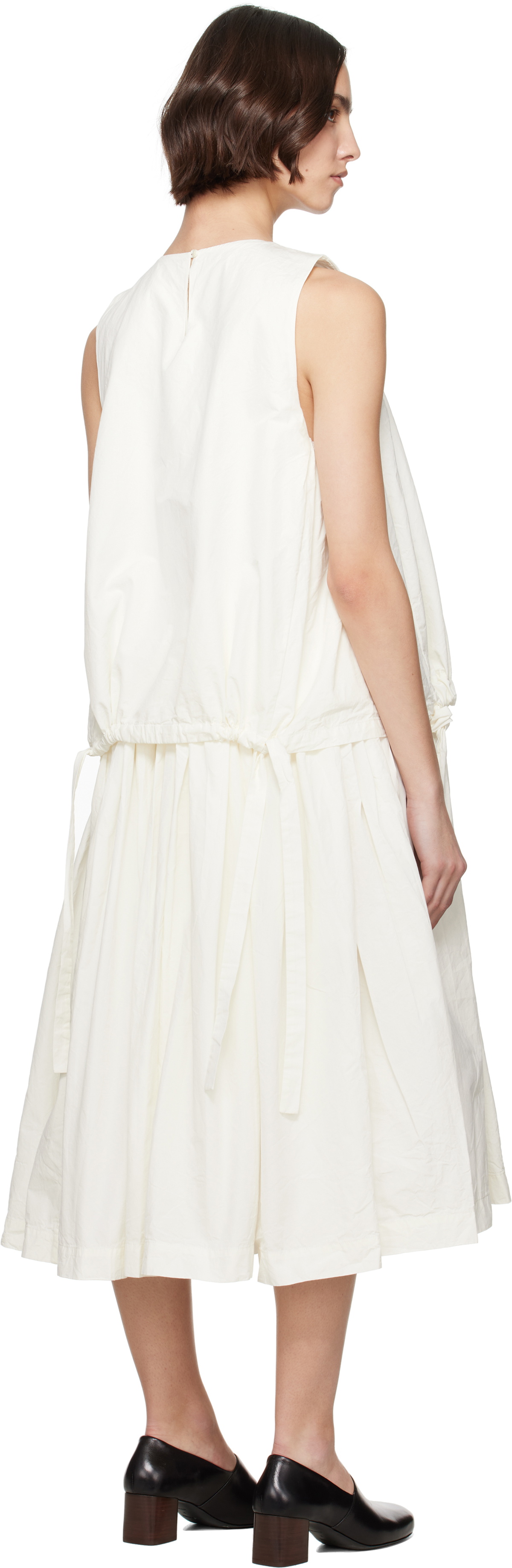 CASEY CASEY Off-White Astrid Midi Dress