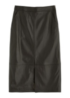 Arma Arkina Panelled Leather Midi Skirt Brown