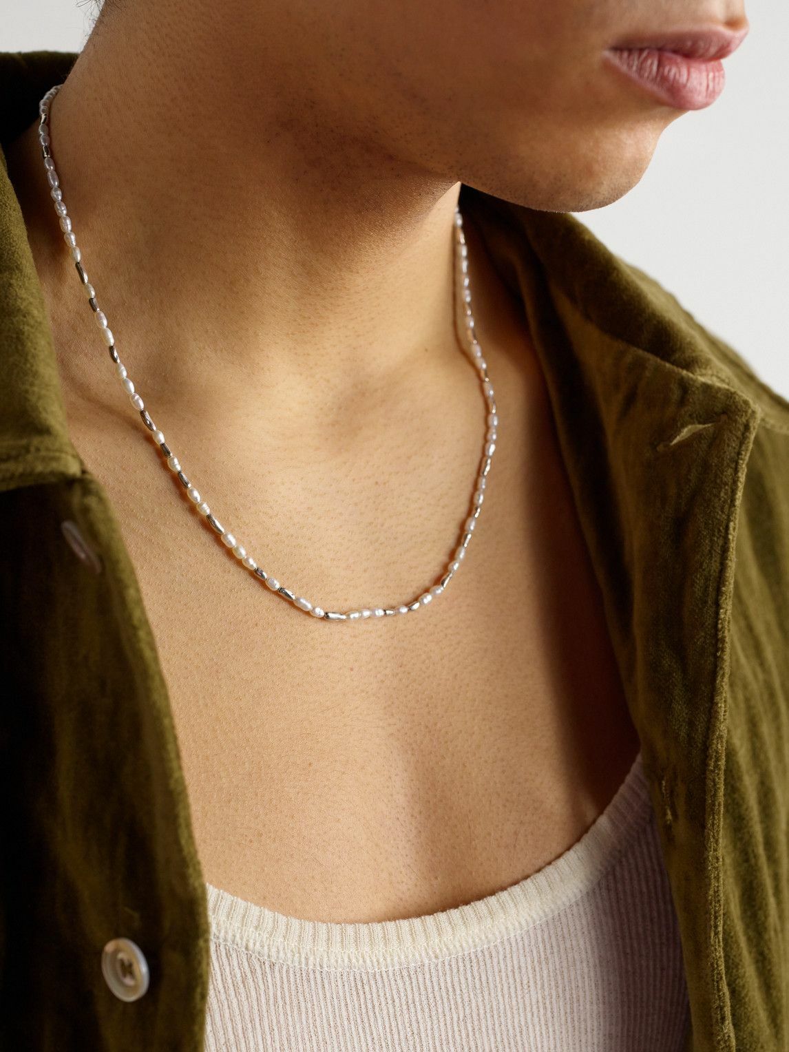 M. Cohen - Hokkaido Sterling Silver Pearl Beaded Necklace