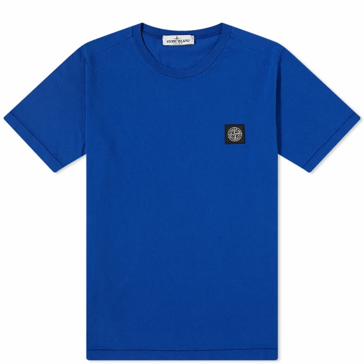 Photo: Stone Island Junior Patch Logo T-Shirt in Bright Blue