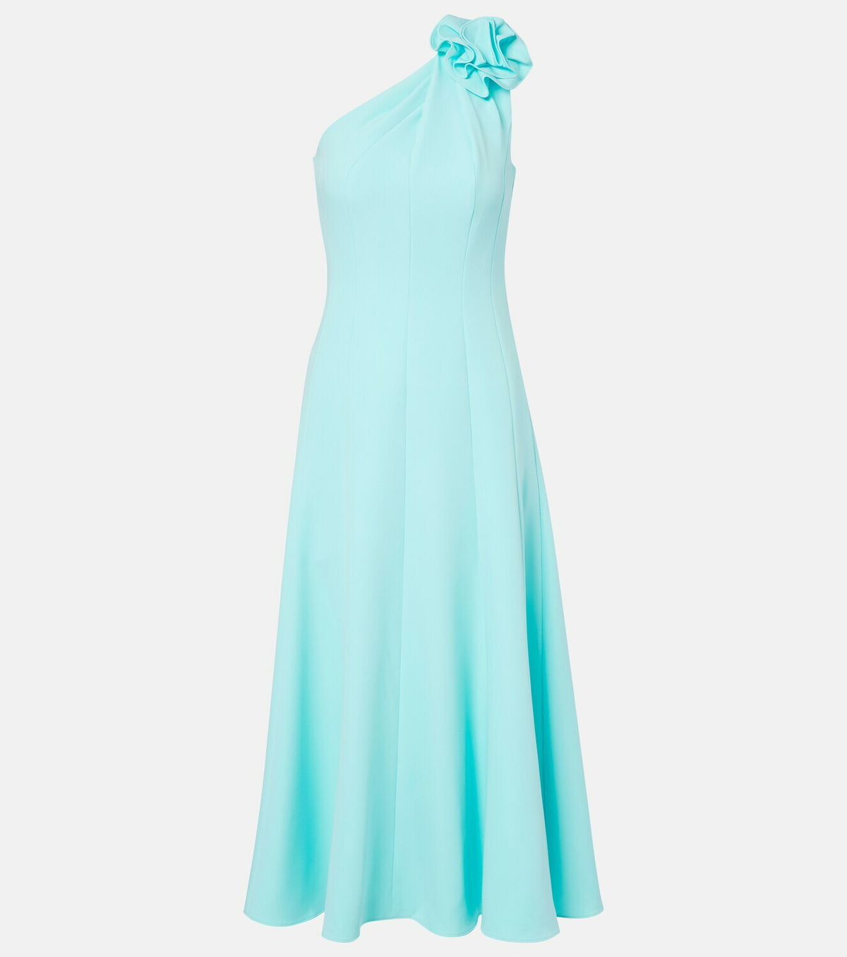 Roland Mouret Floral-appliqué one-shoulder cocktail dress