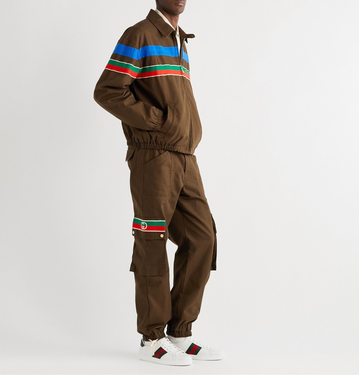 Cotton canvas pant with Gucci label