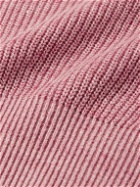 Brunello Cucinelli - Ribbed Linen and Cotton-Blend T-Shirt - Pink