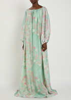 Bernadette Ally Floral-print Woven Maxi Dress Mint