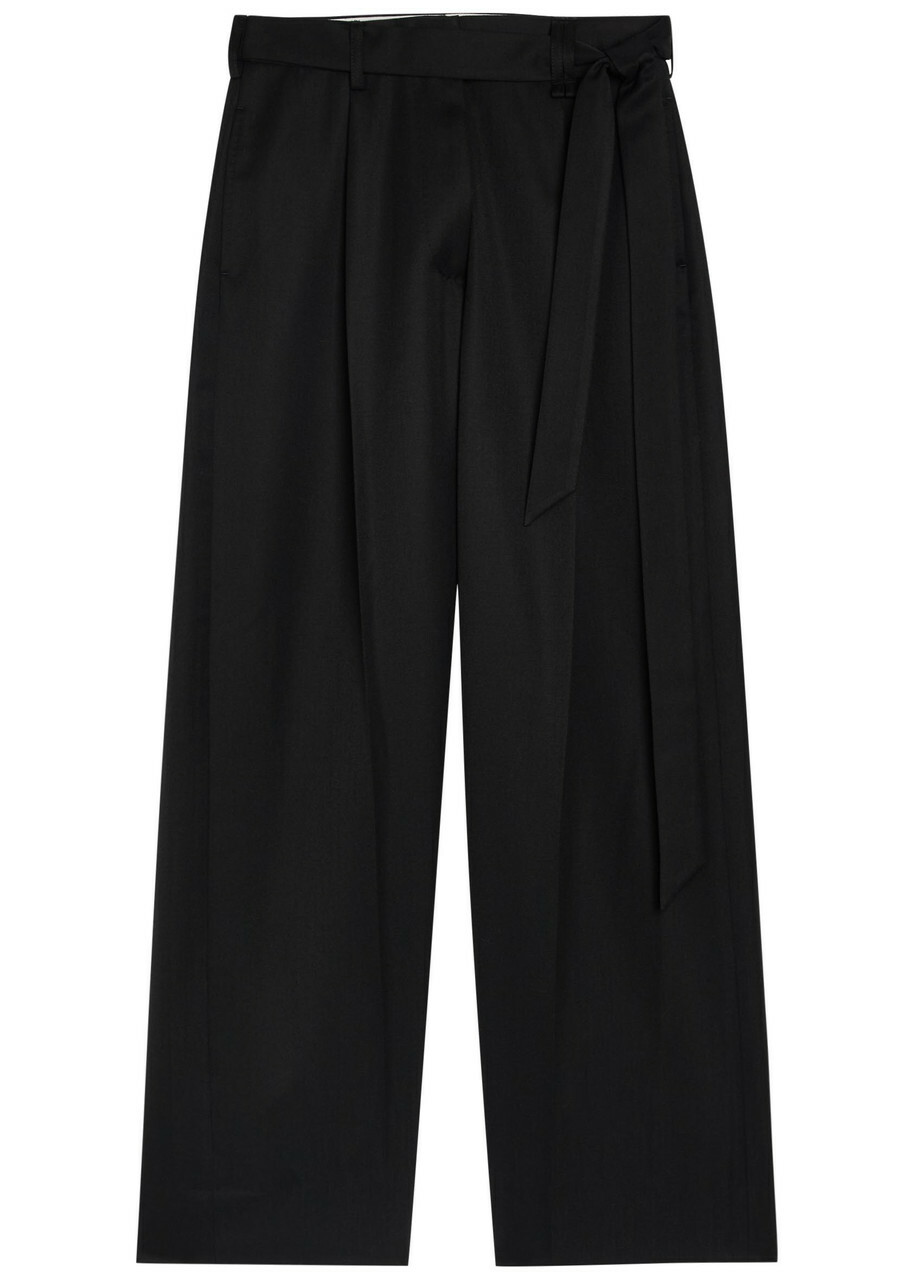 Simone Rocha Belted Wide-leg Trousers Black