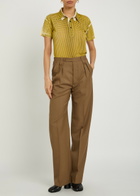 Maison Margiela Tailored Straight-leg Wool Trousers Brown