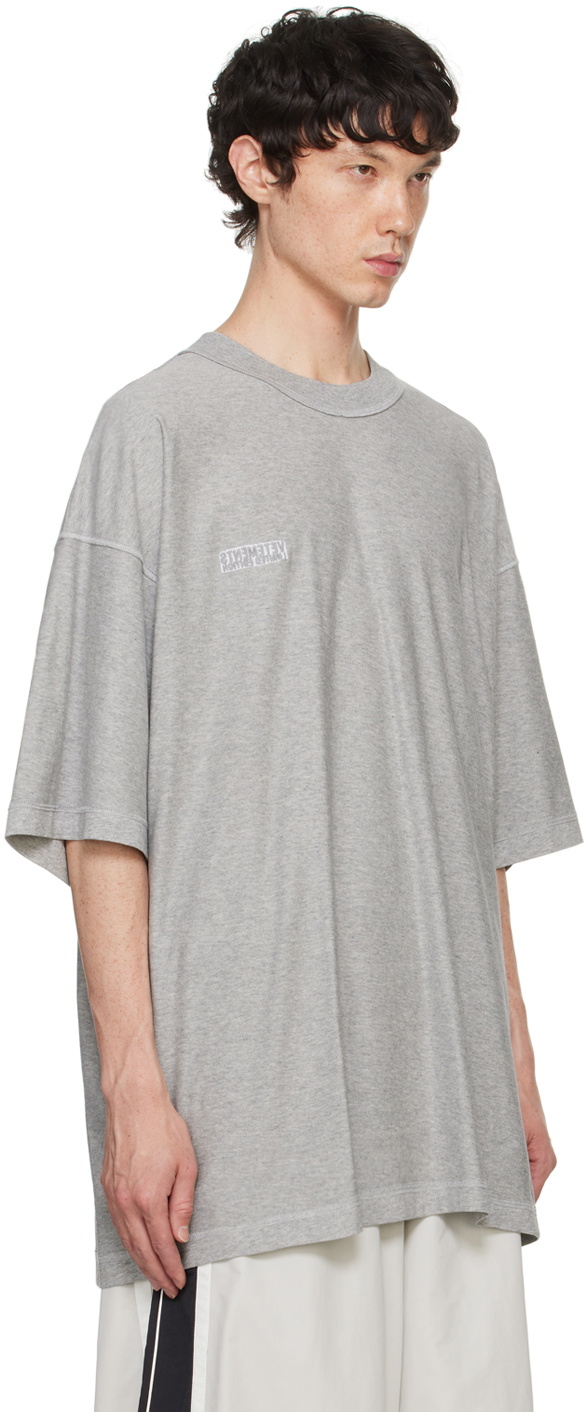 VETEMENTS Gray Inside Out Label T-Shirt Vetements