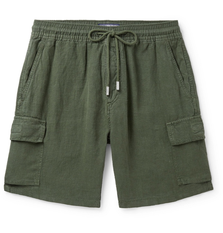 Photo: Vilebrequin - Baie Linen Cargo Shorts - Green