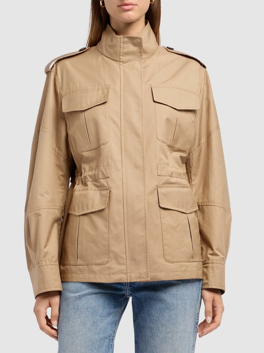 S MAX MARA Leila Twill Belted Jacket S Max Mara