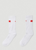 Logo Intarsia Socks in White