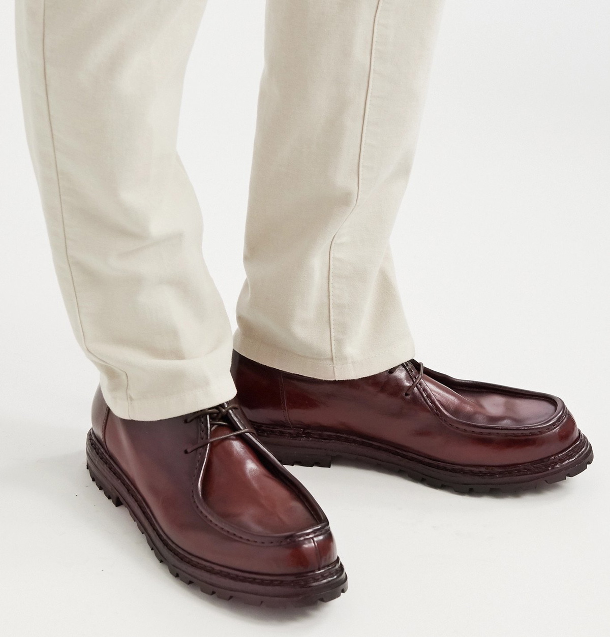 Unique Officine Creative Burgundy Handmade Leather Shoes Rare Officine Creative Patent Leather Black Burgundy Dress  main image 2