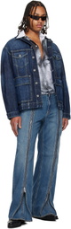 Jean Paul Gaultier Blue Cutout Denim Jacket