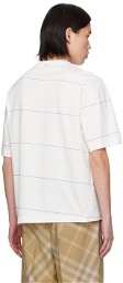 Burberry White Striped T-Shirt