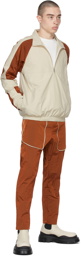 Arnar Már Jónsson Beige & Orange Paneled Contrast Anorak Jacket