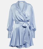 Zimmermann - Wrap silk satin minidress