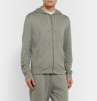 Ralph Lauren Purple Label - Herringbone Modal and Cotton-Blend Zip-Up Hoodie - Gray