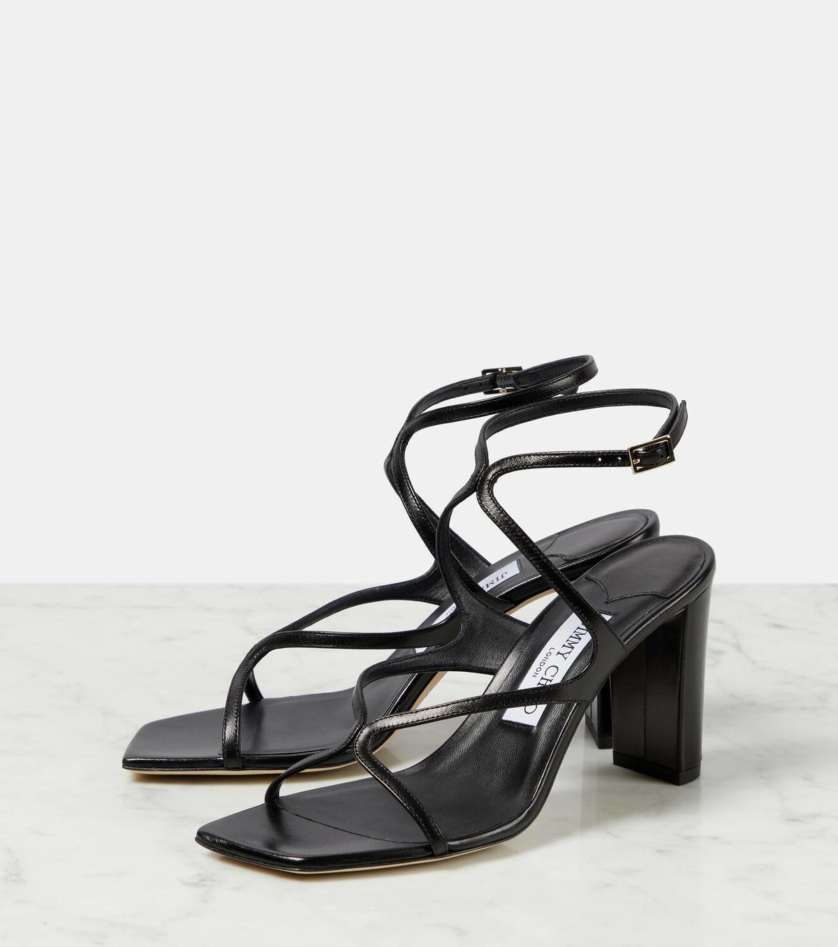 【JIMMY CHOO】Cheri 85 - OSUE - Black ★関税送料込み LOVE 85 | Black Mesh Pumps with Dégradé Crystals | New