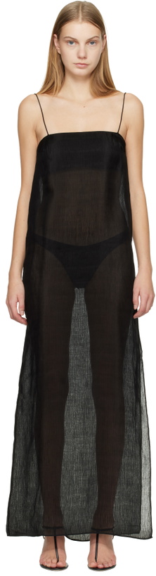 Photo: Matteau Black Sheer Cami Maxi Dress