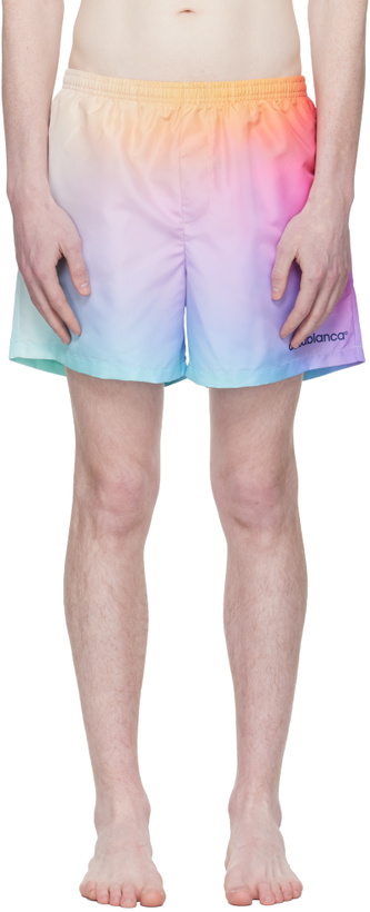 Photo: Casablanca Multicolor Gradient Printed Swim Shorts