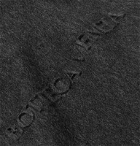 Bottega Veneta - Logo-Stamped Fringed Cashmere Scarf - Gray
