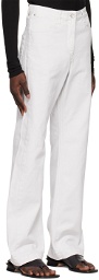 LOW CLASSIC Off-White Five-Pocket Jeans