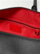 Christian Louboutin - Sneakender Studded Rubber-Trimmed Full-Grain Leather Weekend Bag