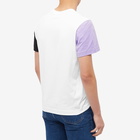 Lacoste Men's Colour Block T-Shirt in White/Neva Lilac/Black