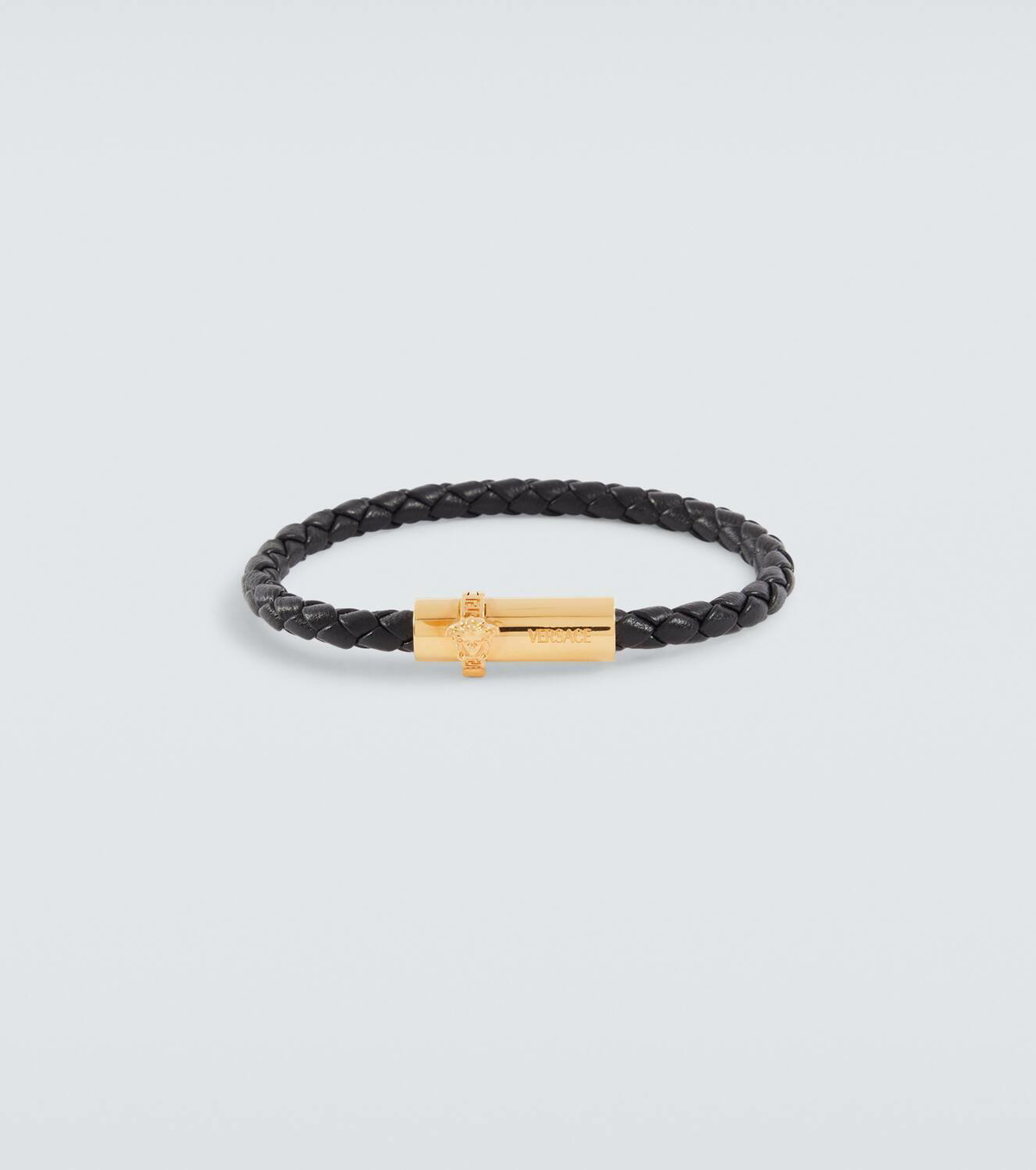 Versace Medusa braided leather bracelet Versace