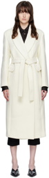 Nothing Written SSENSE Exclusive Off-White Shawl Collar Coat