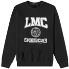 LMC Men's Earth Man College Crew Sweat in Black