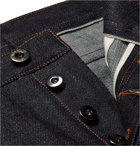 VALENTINO - Tapered Selvedge Denim Jeans - Blue