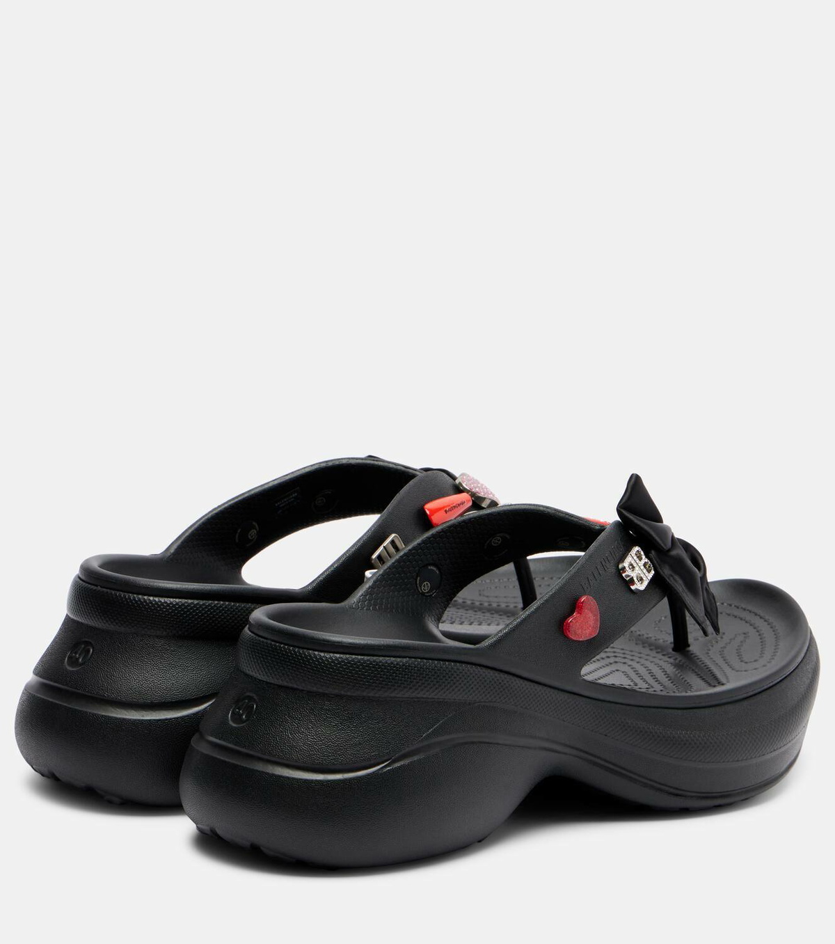 Balenciaga x Crocs Jibbitz platform thong sandals