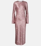 Veronica Beard Gemma floral silk-blend satin midi dress