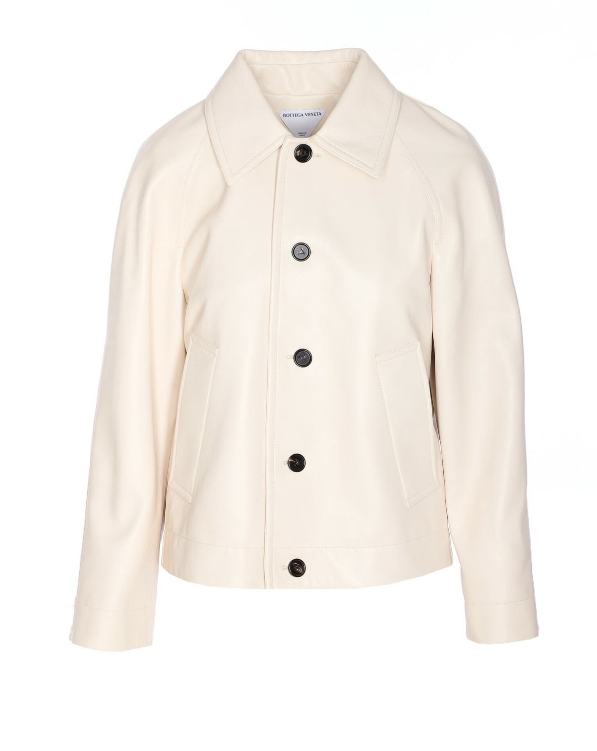 Bottega Veneta Beige Linen Crochet Hood Jacket Bottega Veneta