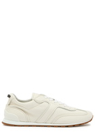 Brunello Cucinelli Panelled Leather Sneakers Cream