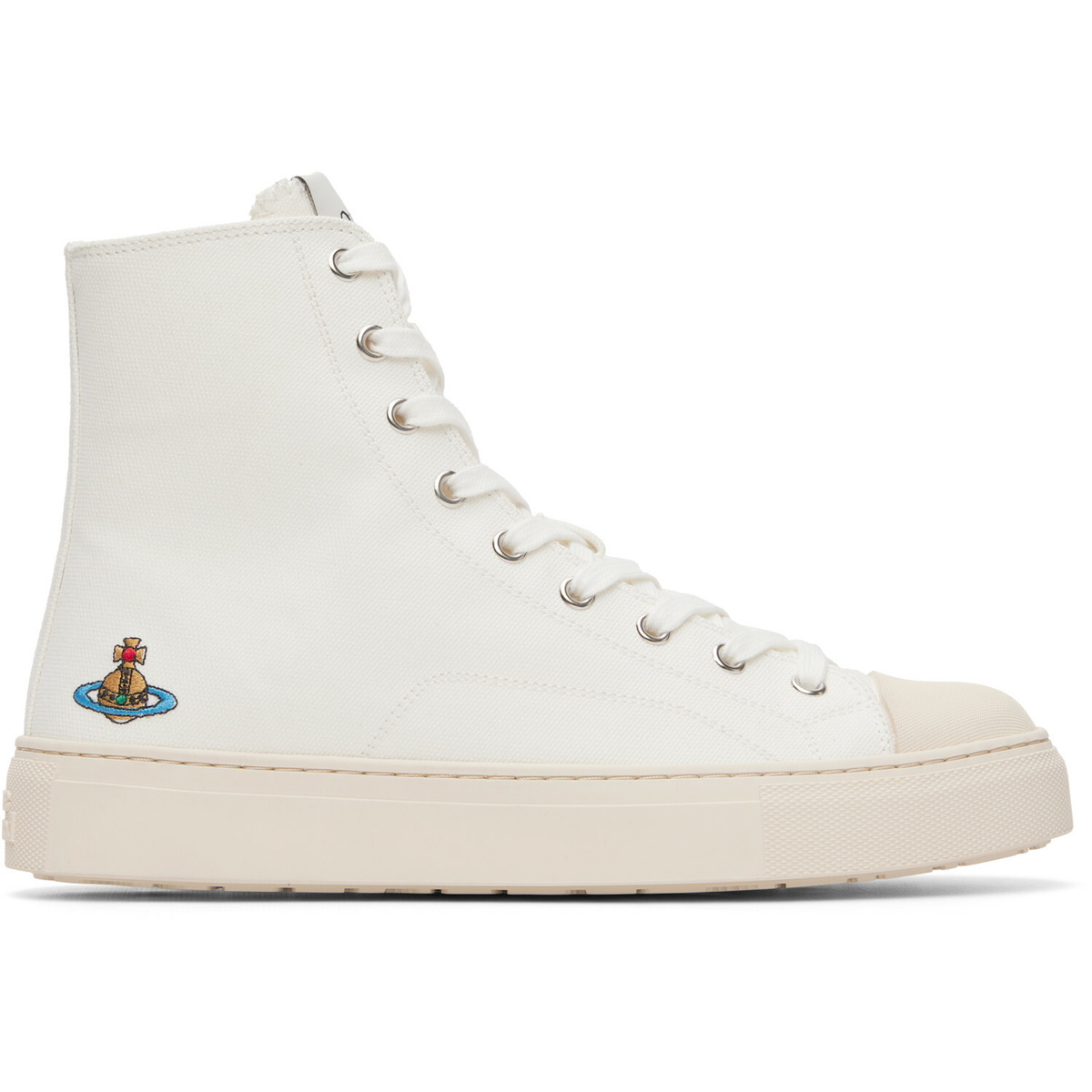 Vivienne Westwood White High Top Plimsoll Sneakers