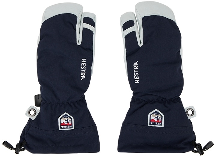 Photo: Hestra Navy & Off-White Heli Ski 3-Finger Gloves
